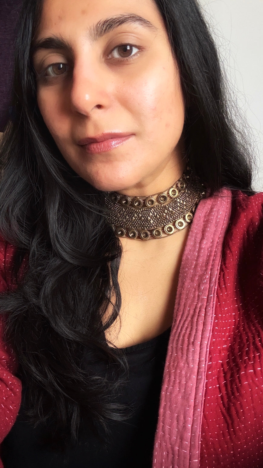 Gold Studded Collar Necklace | SHOBITAM