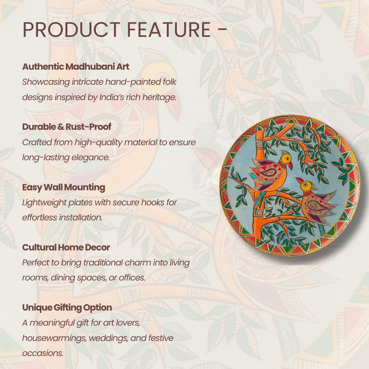 Madhubani Wall Plates- Set of 5