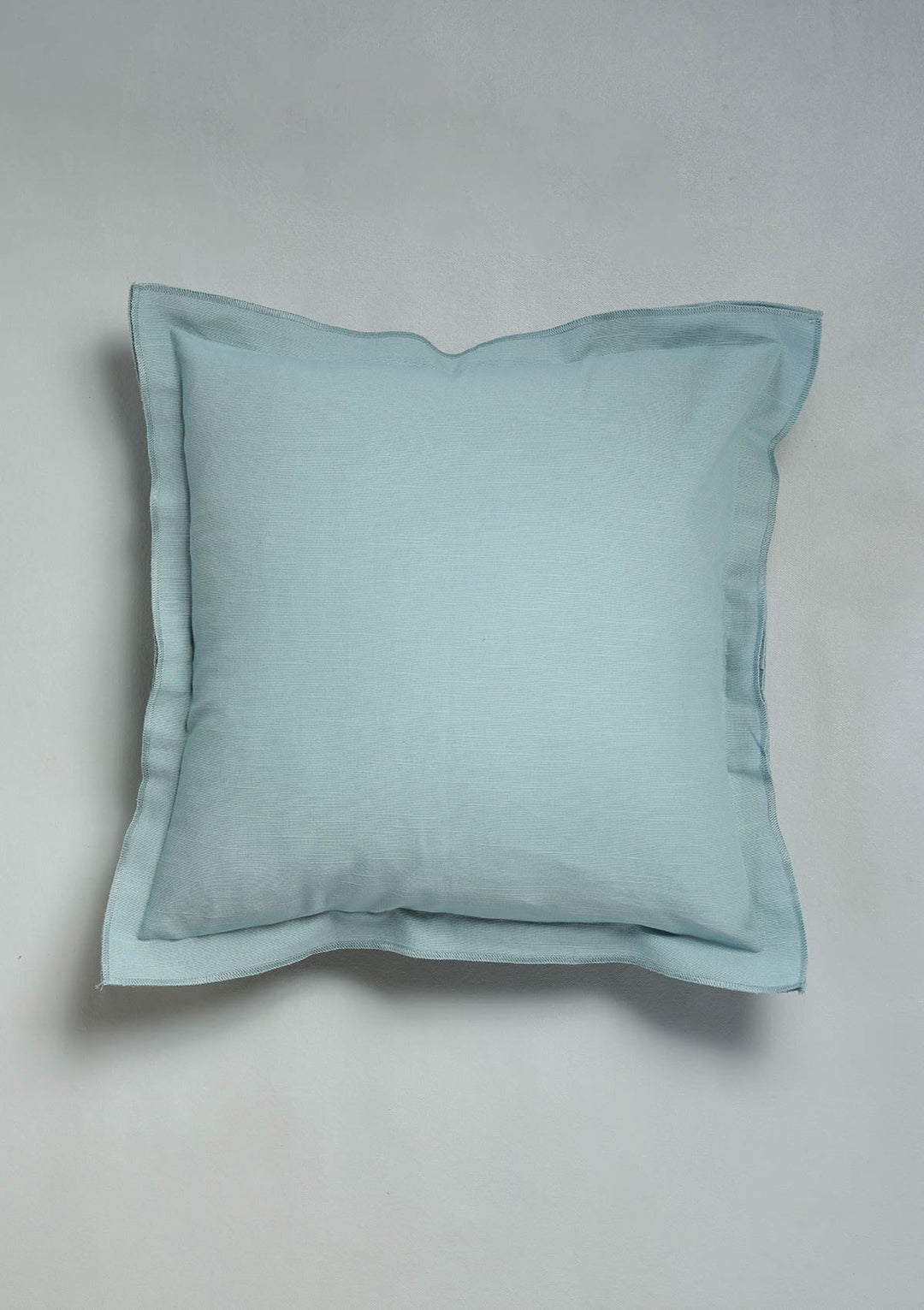 Marine Teal Solid 100% Cotton Cushion Cover For Sofa | SHOBITAM