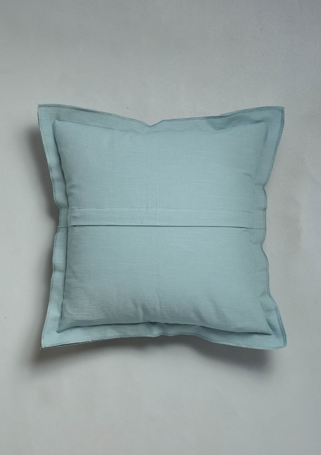 Marine Teal Solid 100% Cotton Cushion Cover For Sofa | SHOBITAM