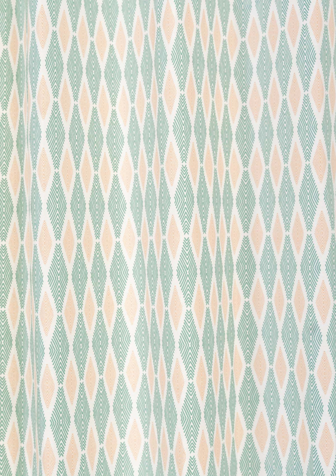 Maze 100% cotton geometric curtain for living room - Light Reduction - Sage green - Single - Single Piece | SHOBITAM