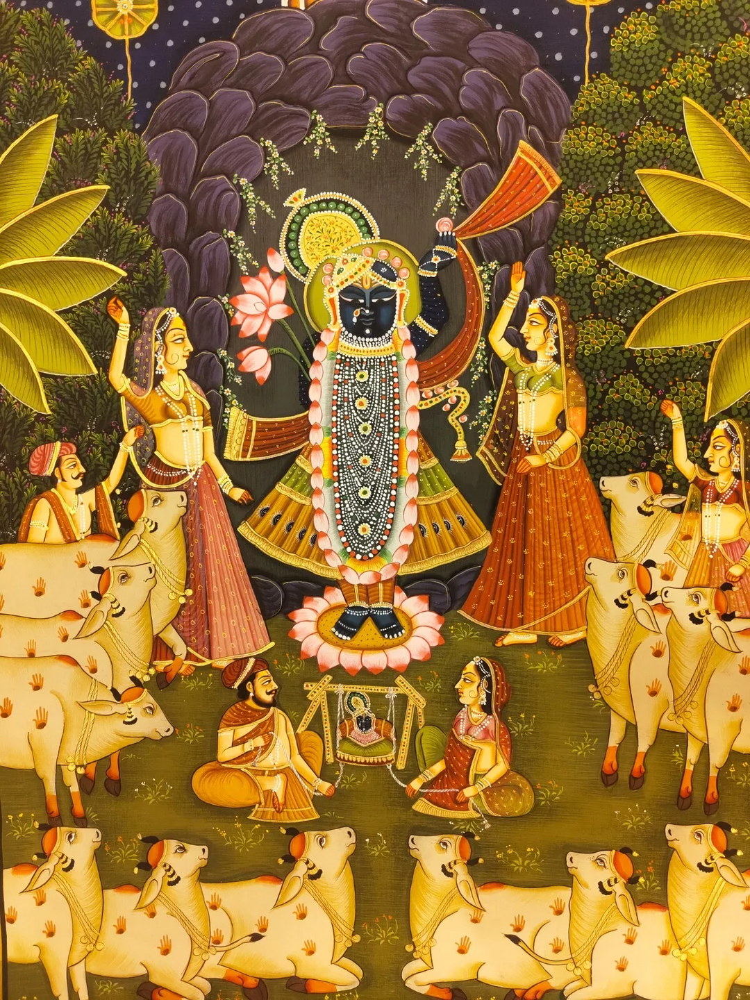 2x3 feet Authentic Jaipur Painting Shreenath ji Baal Roop | SHOBITAM