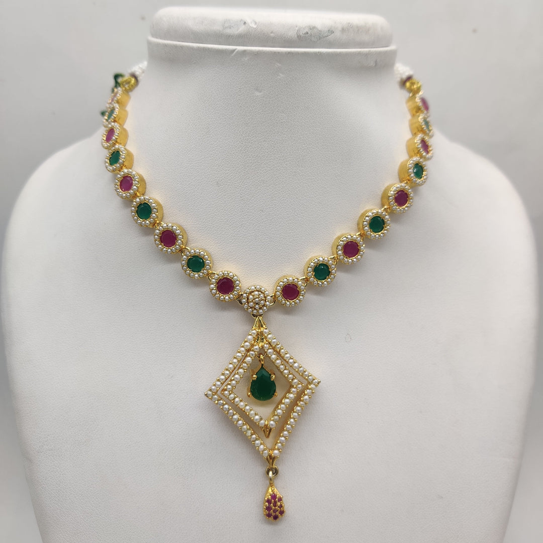 Multicolour CZ Heritage Necklace | SHOBITAM