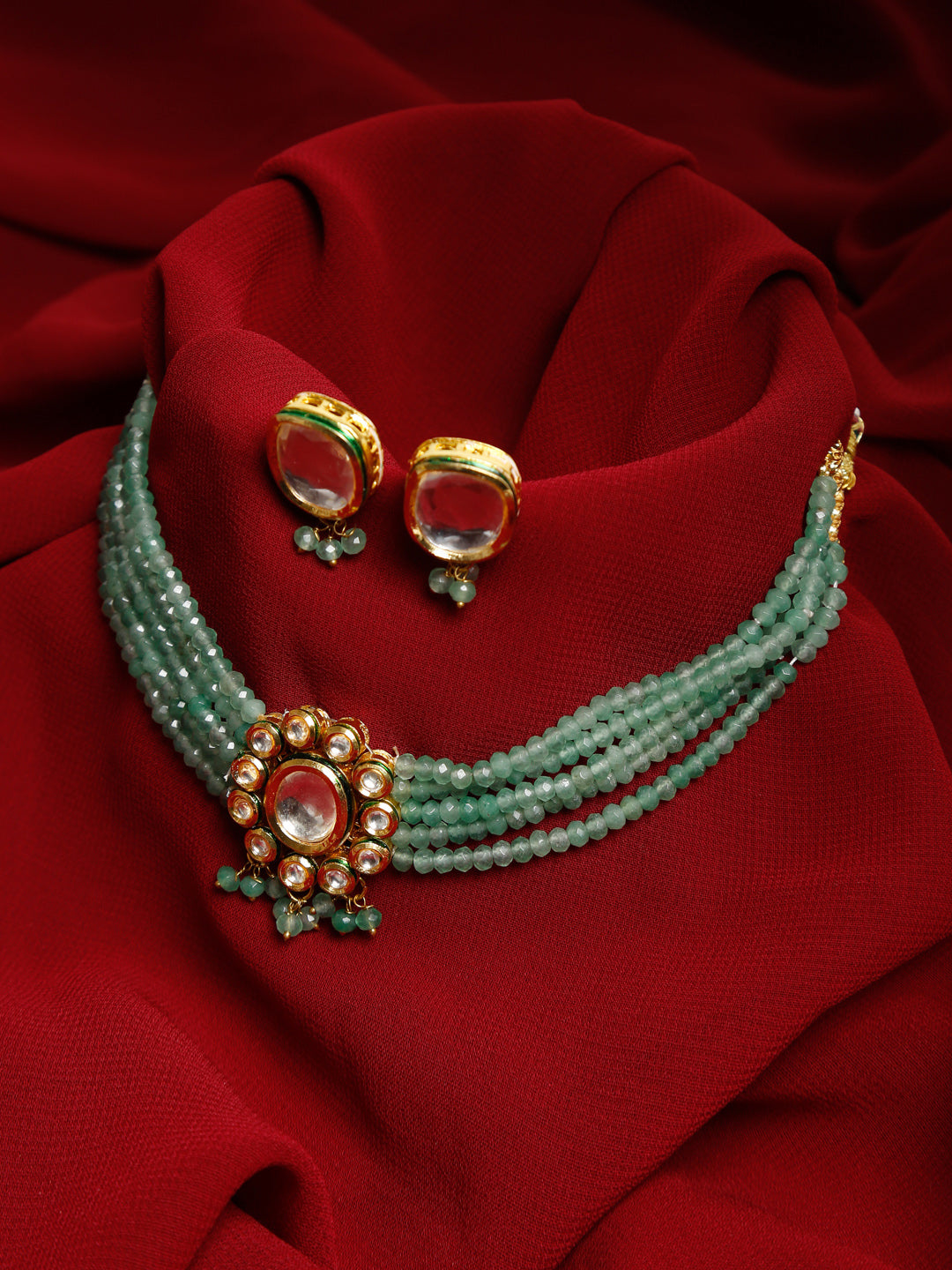 Kundan Choker with Studs | SHOBITAM