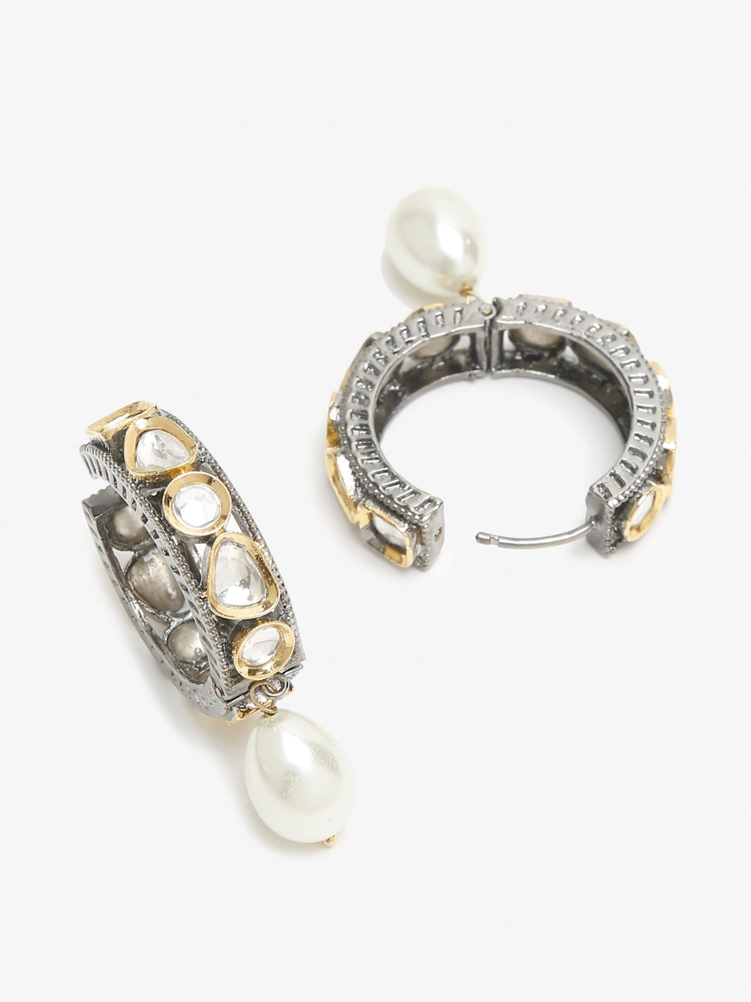 Women's Kundan Pearl Loops | SHOBITAM