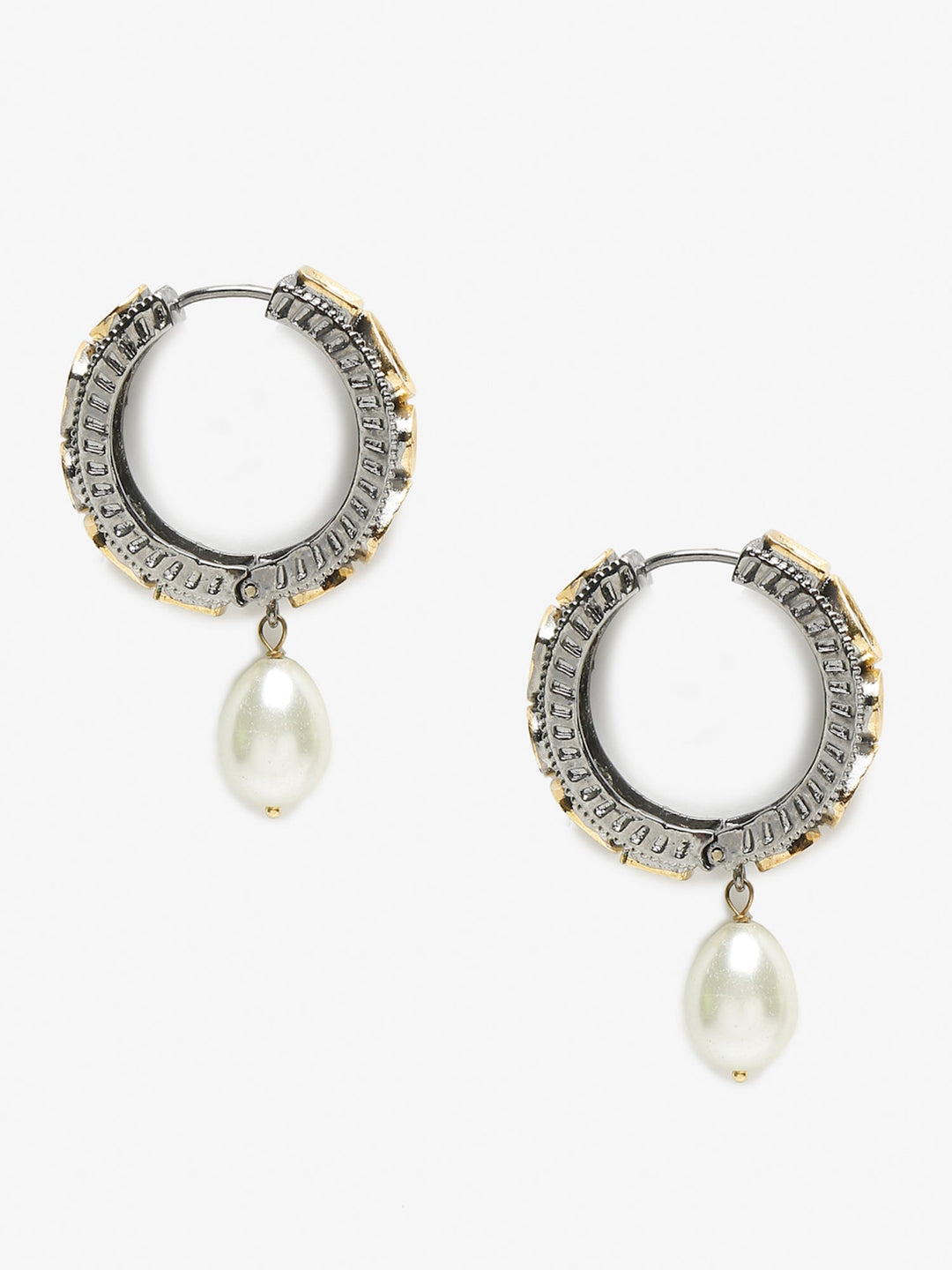 Women's Kundan Pearl Loops | SHOBITAM