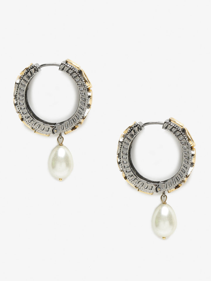 Women's Kundan Pearl Loops | SHOBITAM