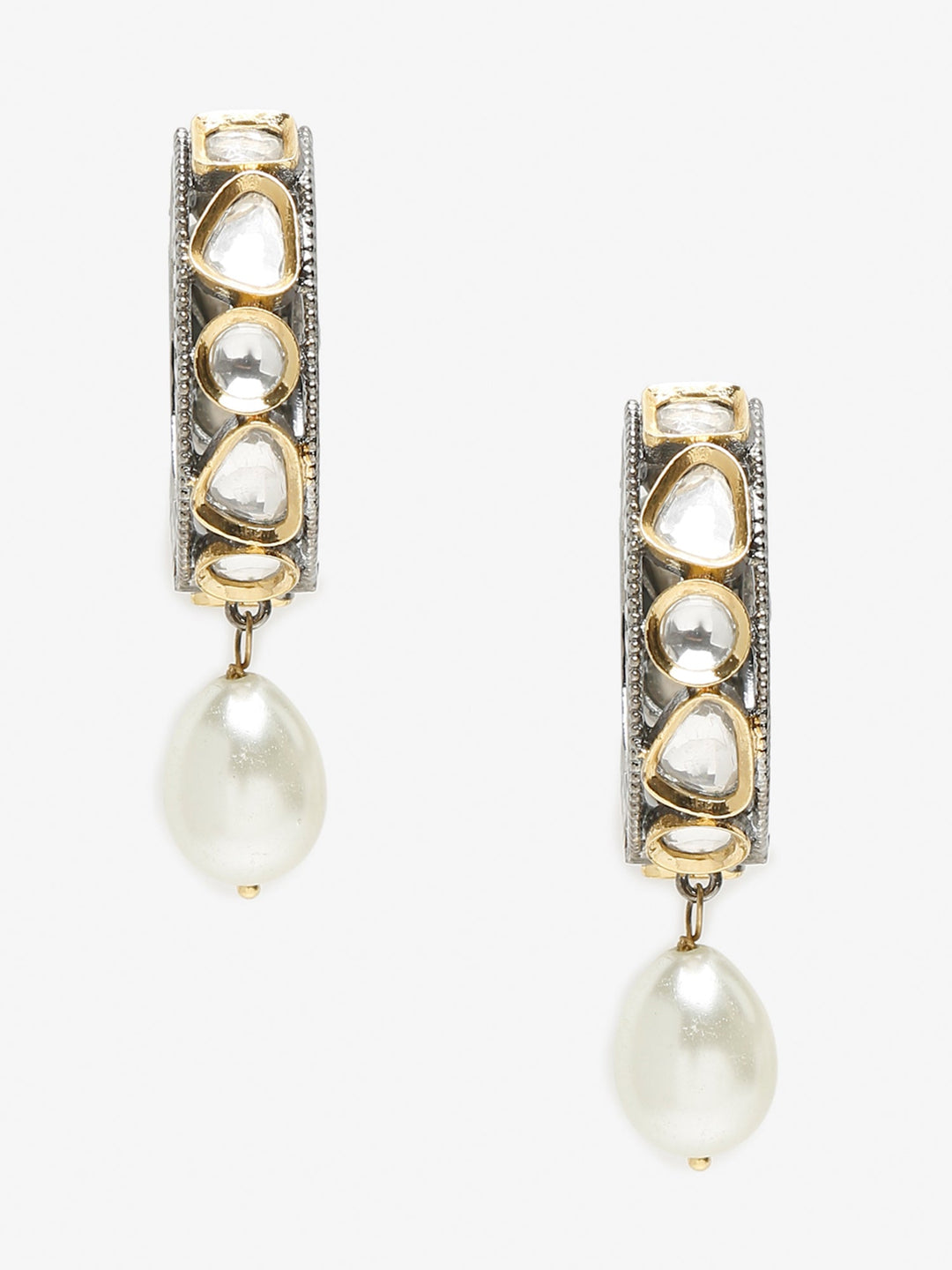 Women's Kundan Pearl Loops | SHOBITAM