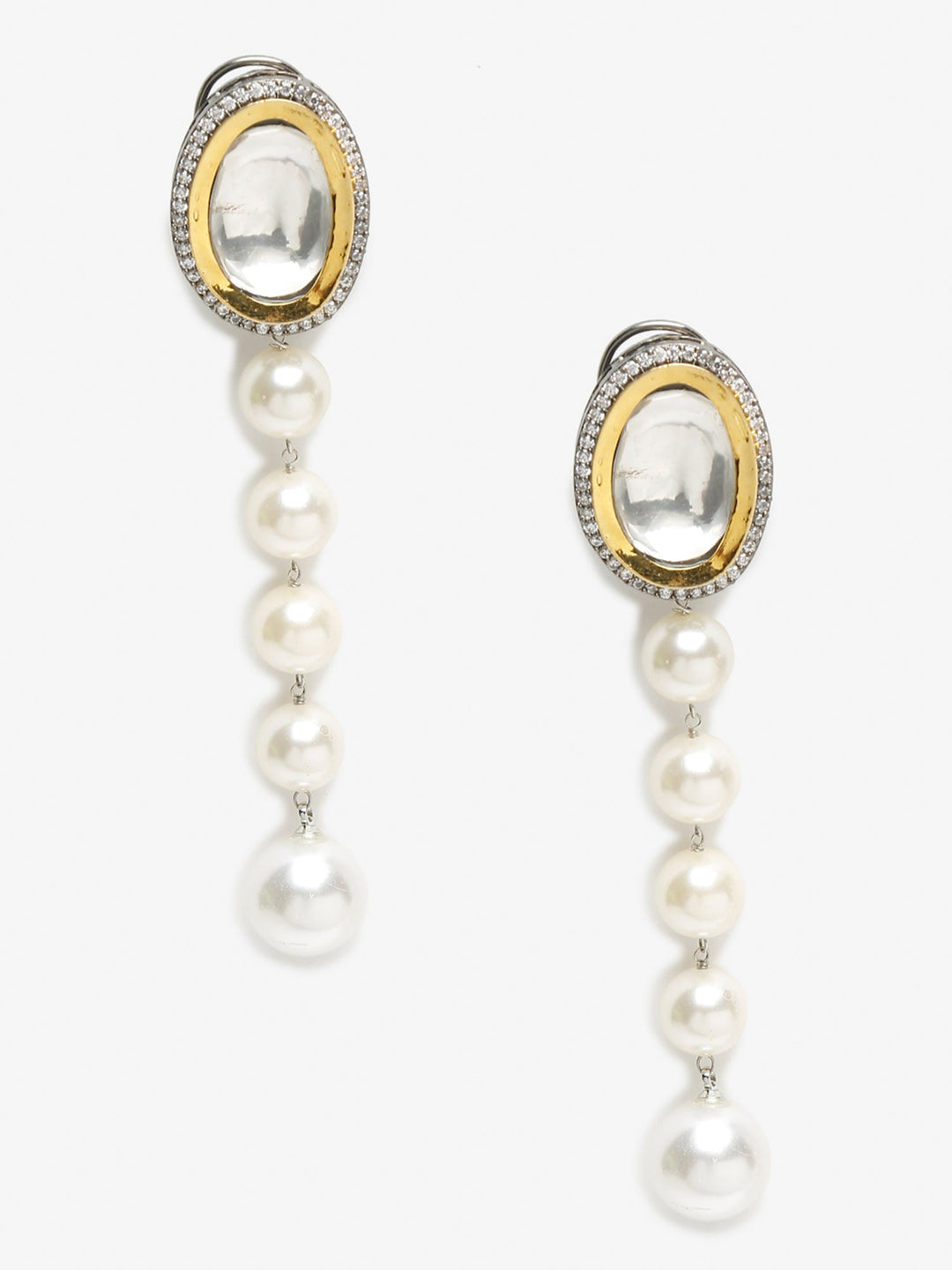Women's Kundan Pearl Earrings | SHOBITAM