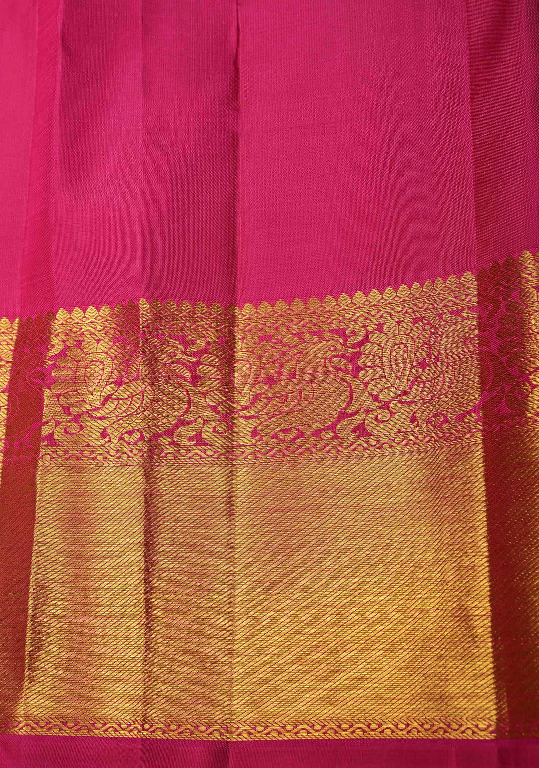 Purple Dual Tone Vairaoosi Stripes on Pure Kanjivaram Silk Handloom Saree with Tree Buttas and Zari Border  | SILK MARK CERTIFIED