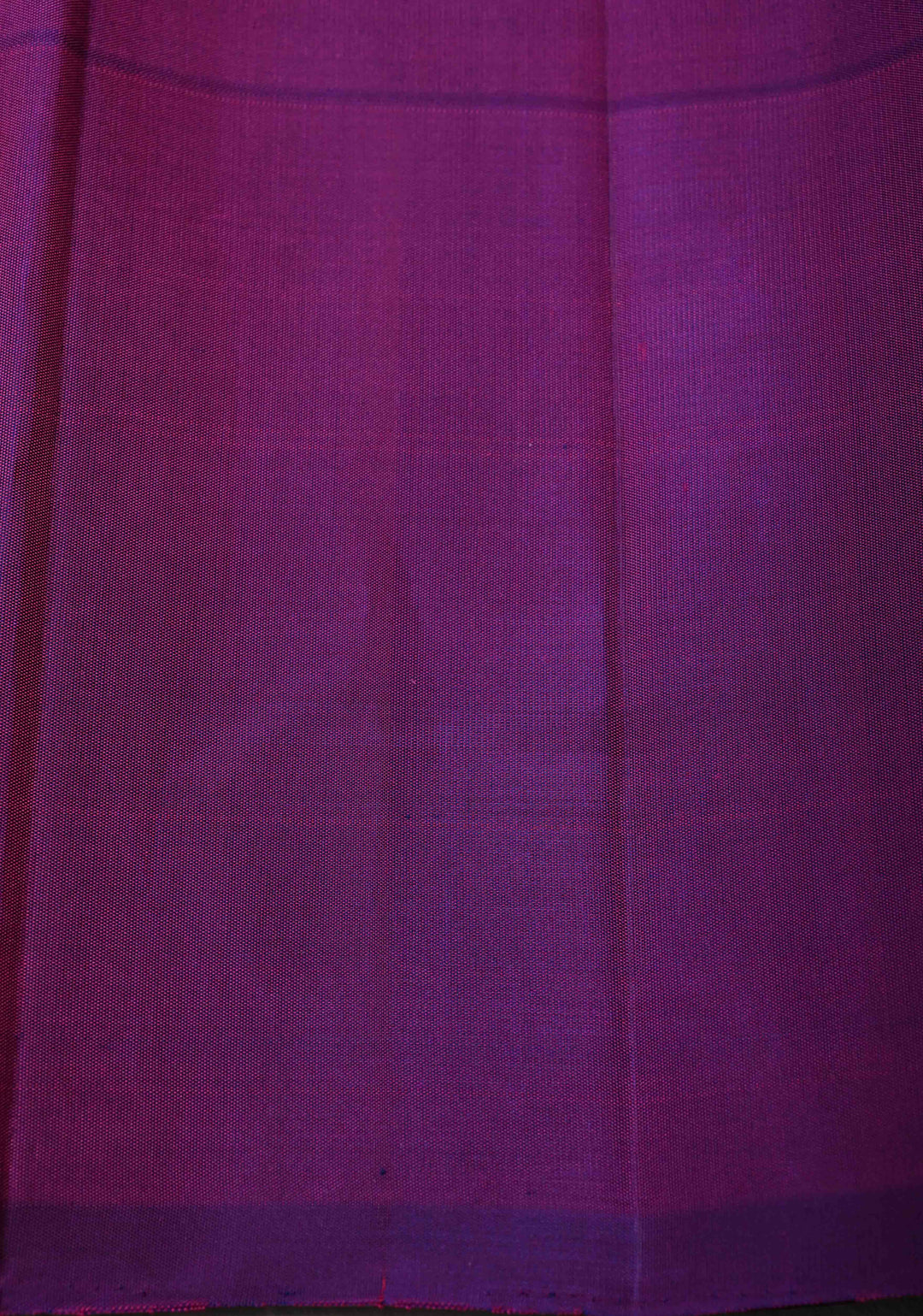 Purple-Teal Pure Kanjivaram Silk Handloom Saree with Vairaoosi Zari Stripes and Distinct Floral Motofs on Border  | SILK MARK CERTIFIED