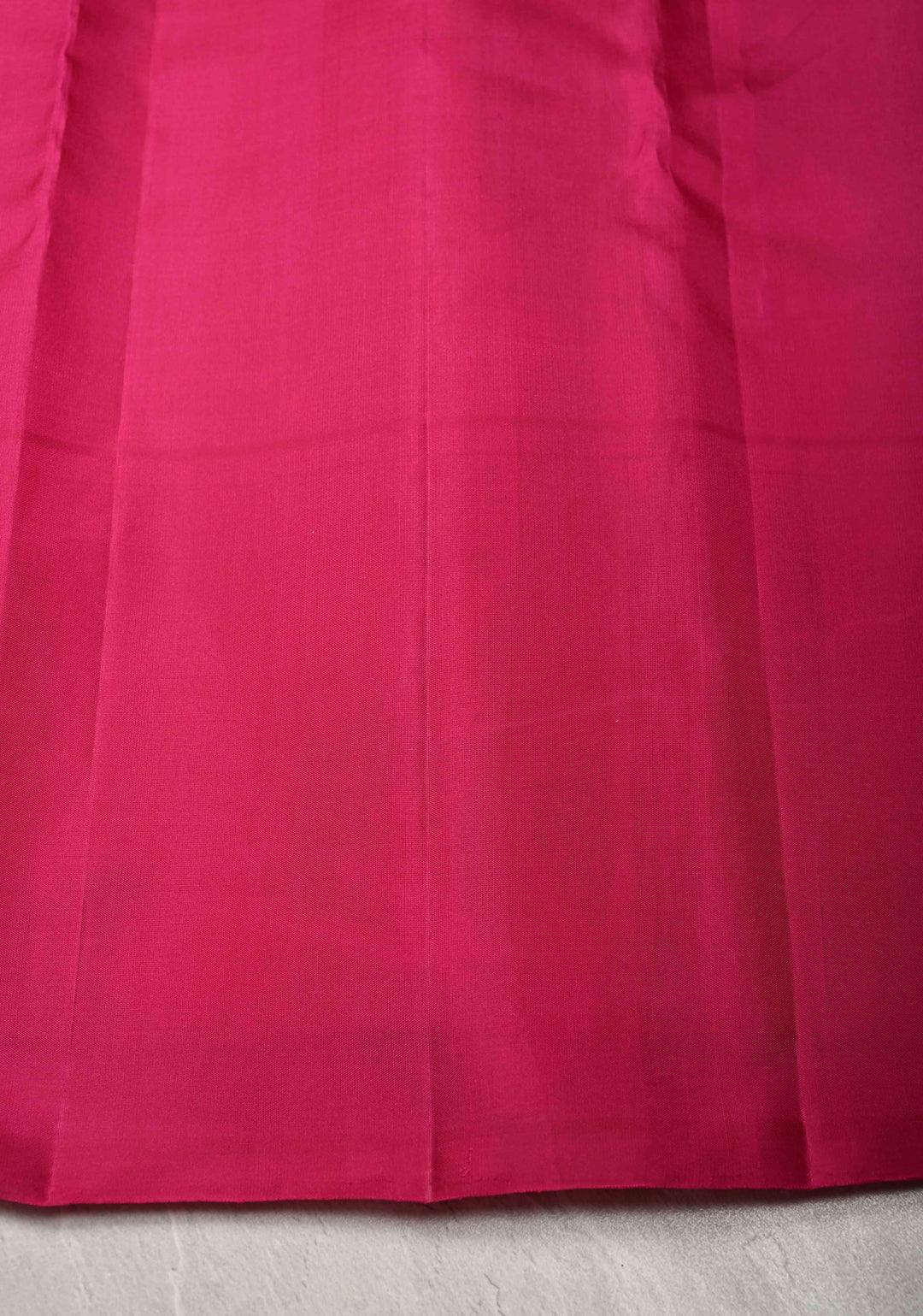 Orange Dual tone Kanjivaram Pure Silk Saree with Vairaoosi Zari Stripes and Distinct Floral Motifs on Pink Border  | SILK MARK CERTIFIED