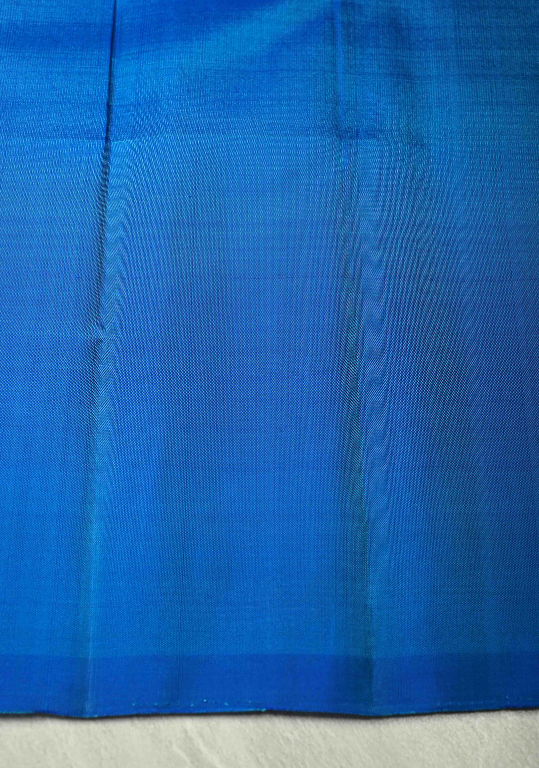 Sea Green Dual tone Pure Kanjivaram Silk Handloom Saree with Vairaoosi Zari Stripes and Distinct Tree Motifs on Contrast Border  | SILK MARK CERTIFIED