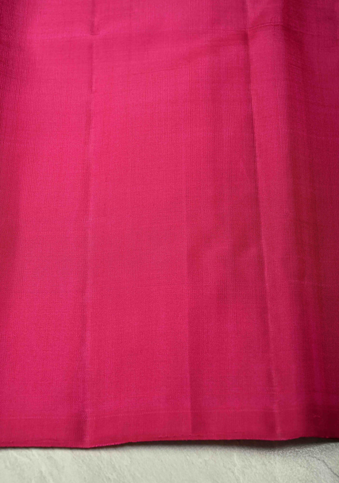 Green-Pink Dual tone Pure Kanjivaram Silk Handloom Saree with Vairaoosi Zari Stripes and Distinct Tree Motifs on Pink Border  | SILK MARK CERTIFIED