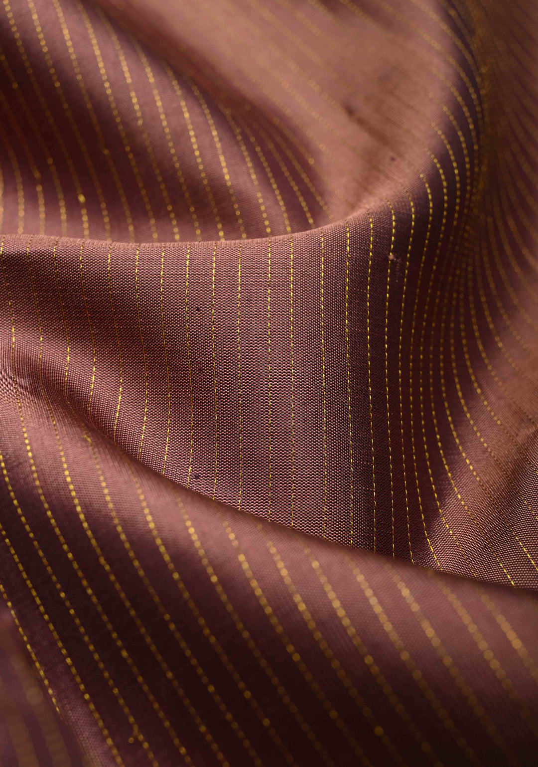 Dusty Rose Pure Kanjivaram Silk Handloom Saree with Vairaoosi Zari Stripes and Distinct Floral Motifs on Contrast Border  | SILK MARK CERTIFIED
