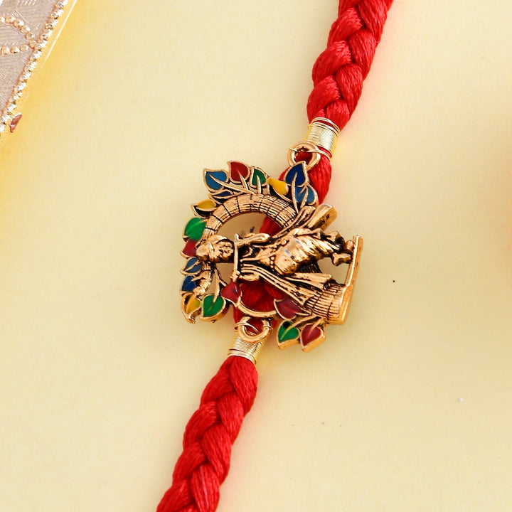 Colorful Radha Krishna Thread Rakhi | SHOBITAM