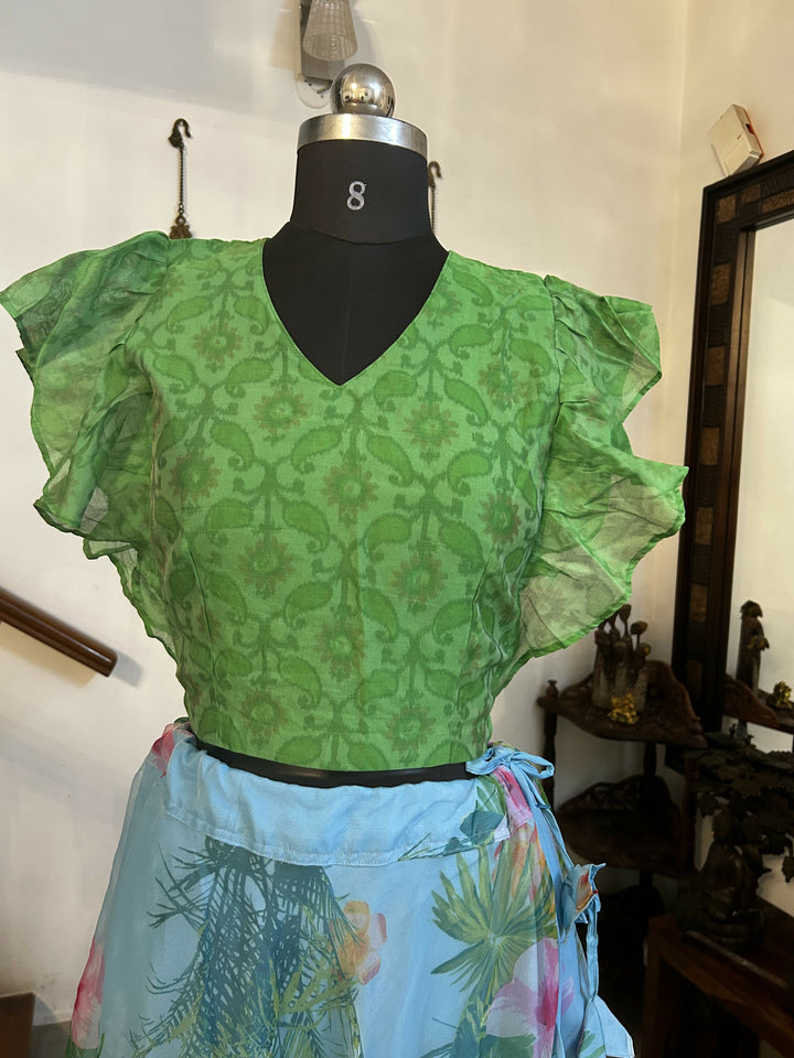 Yuvathi fancy Lehenga Blue / Green | SHOBITAM