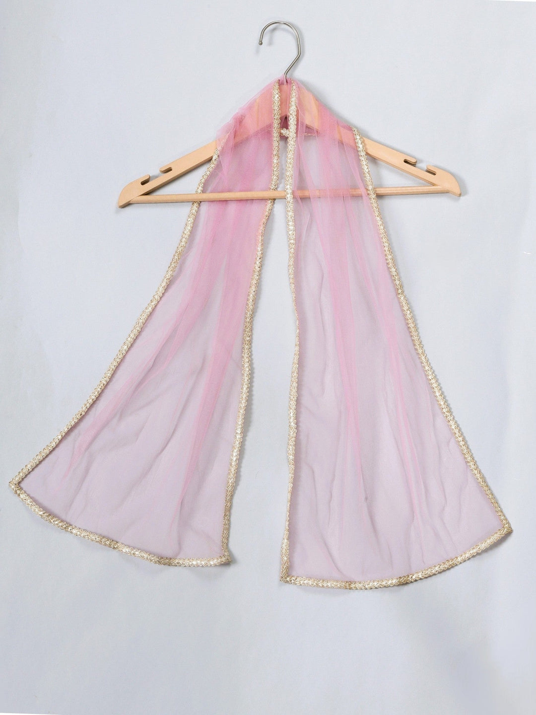 Girls Lavender Cotton Lotus Lacework Kurta Sharara Set | SHOBITAM