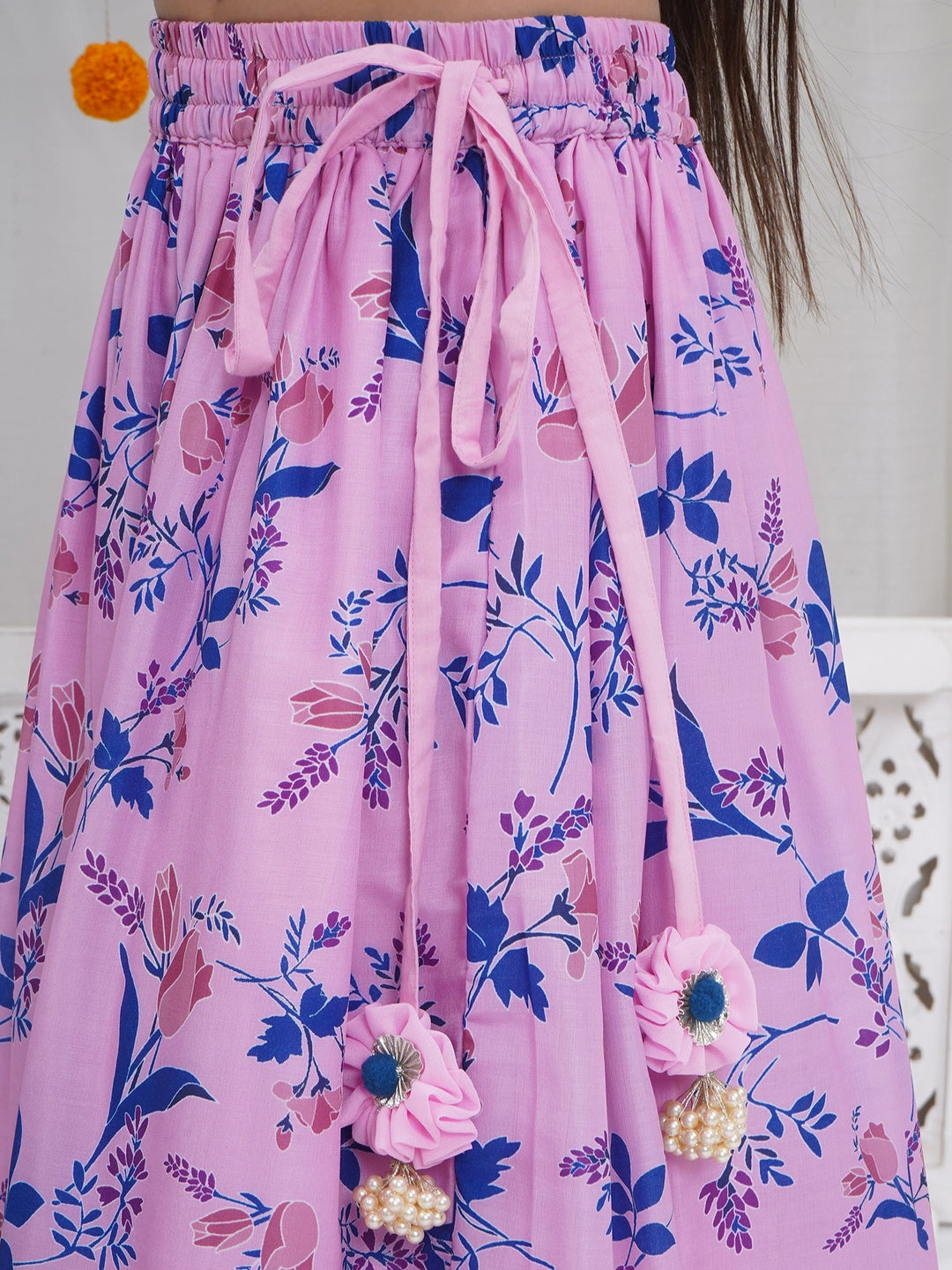 Girls Lavender Tulip Lehenga Choli Set | SHOBITAM
