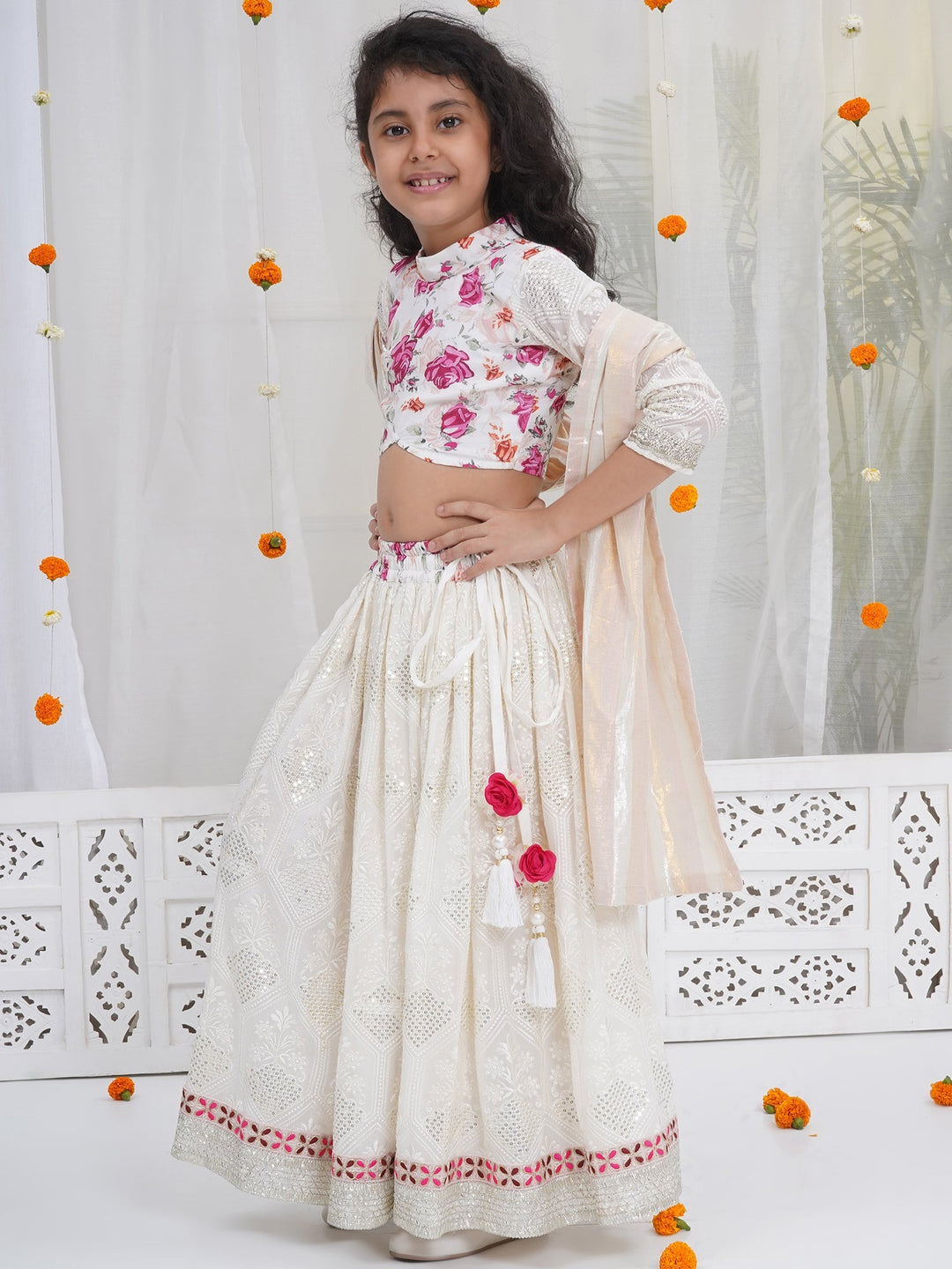 Girls Royal Rose Gulabo Lehenga Set | SHOBITAM