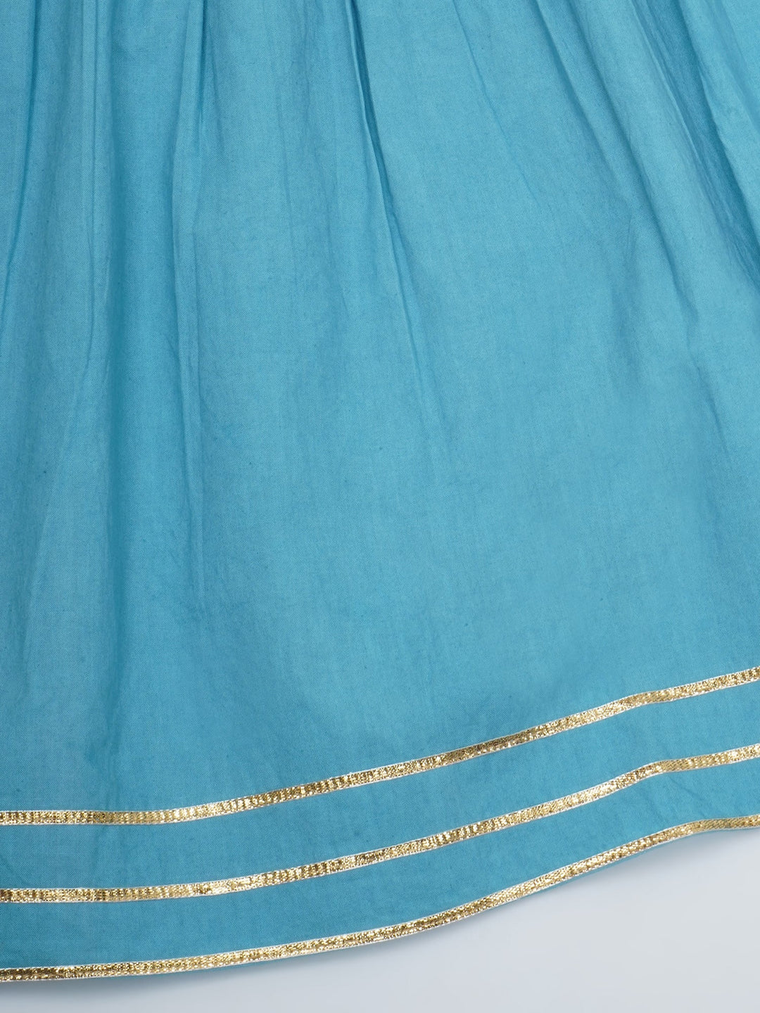 Girls Blue Kurta Sharara Set | SHOBITAM