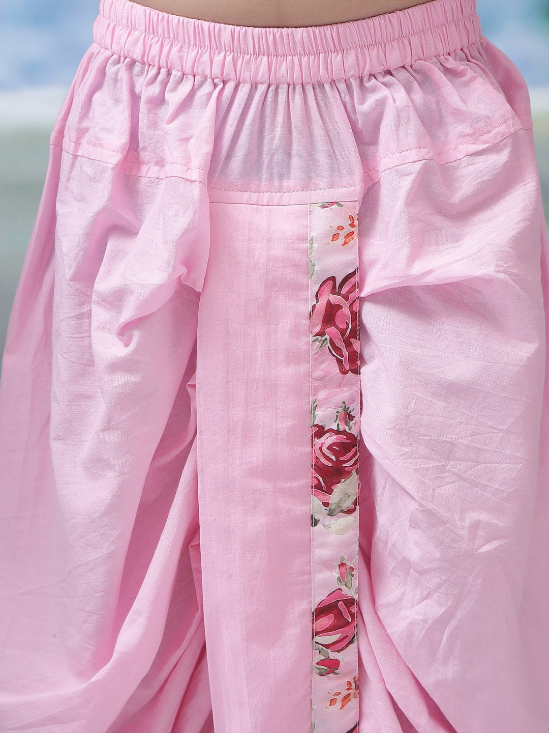 Pink Rose Nehru Jacket with Cotton Kurta Dhoti Set | SHOBITAM