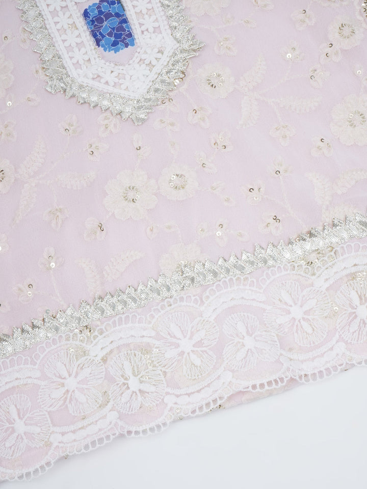 Rose water Floral Embroidery Lehenga Set | SHOBITAM