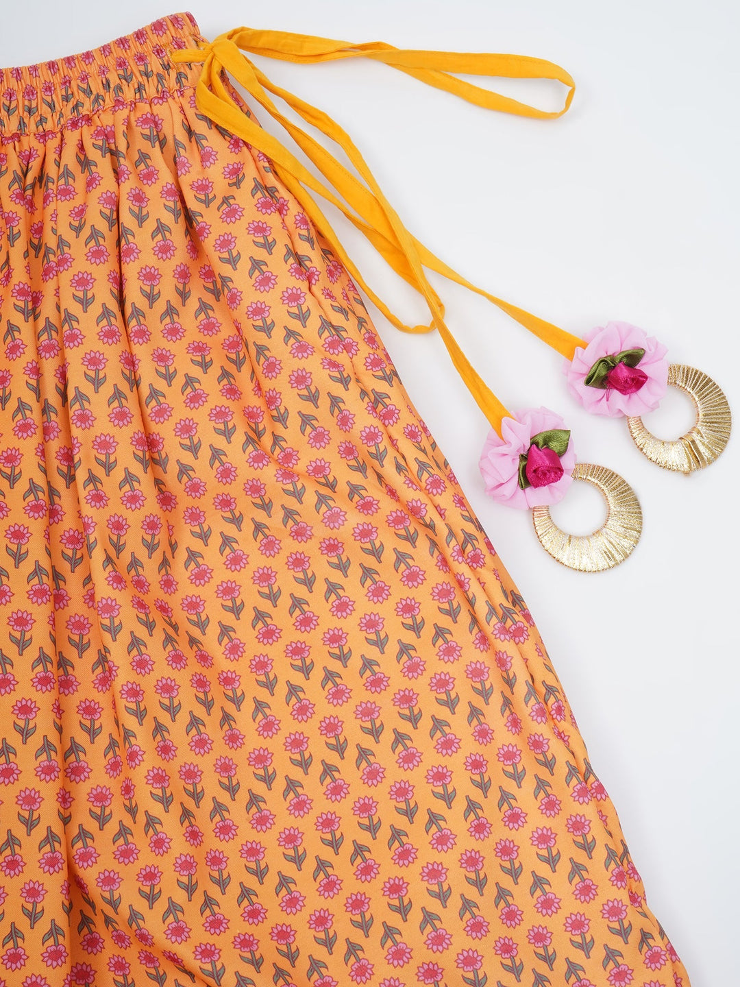 Girls Modern Jaipuri Floral Lehenga Set | SHOBITAM