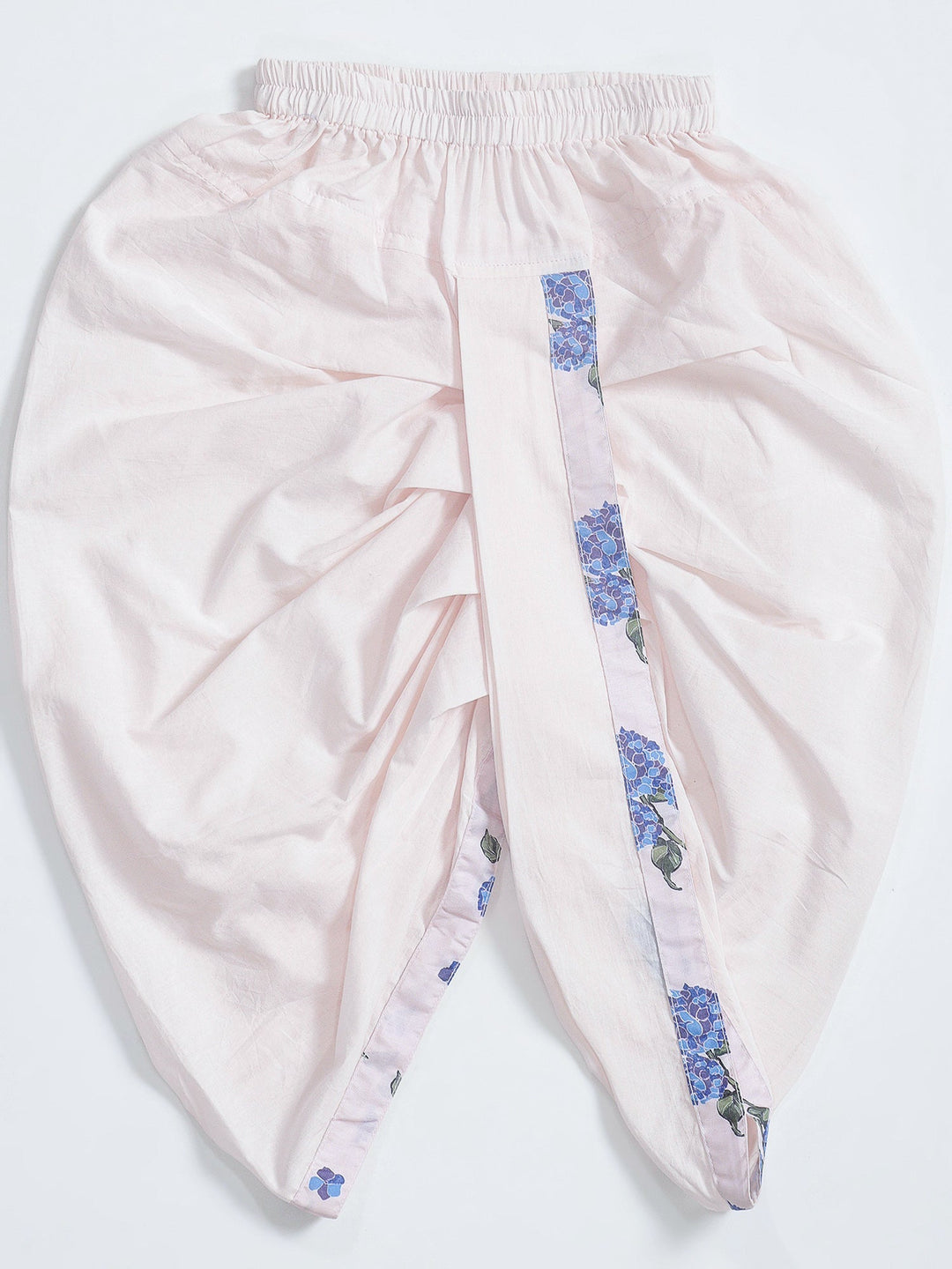 Rose Water Floral Muslin Kurta with Cotton Dhoti | SHOBITAM