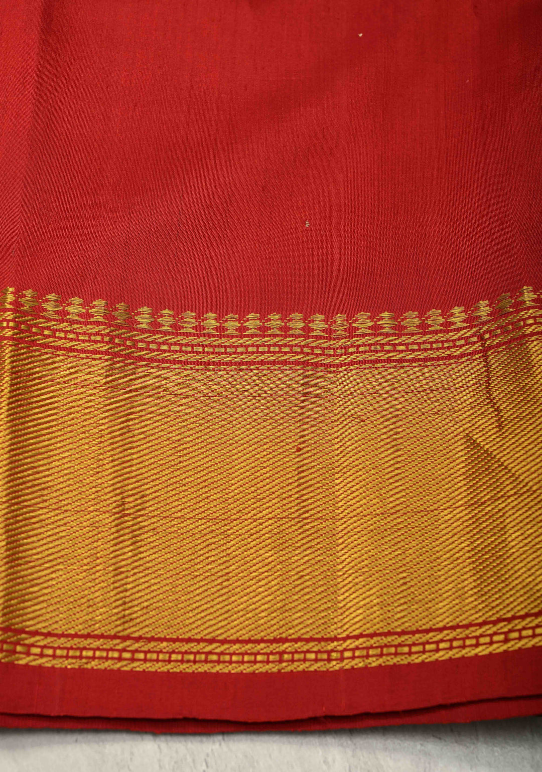 Off White Ahimsa Silk Handloom Saree With Wide Zari Border and Long Tassels | SILK MARK CERTIFIED