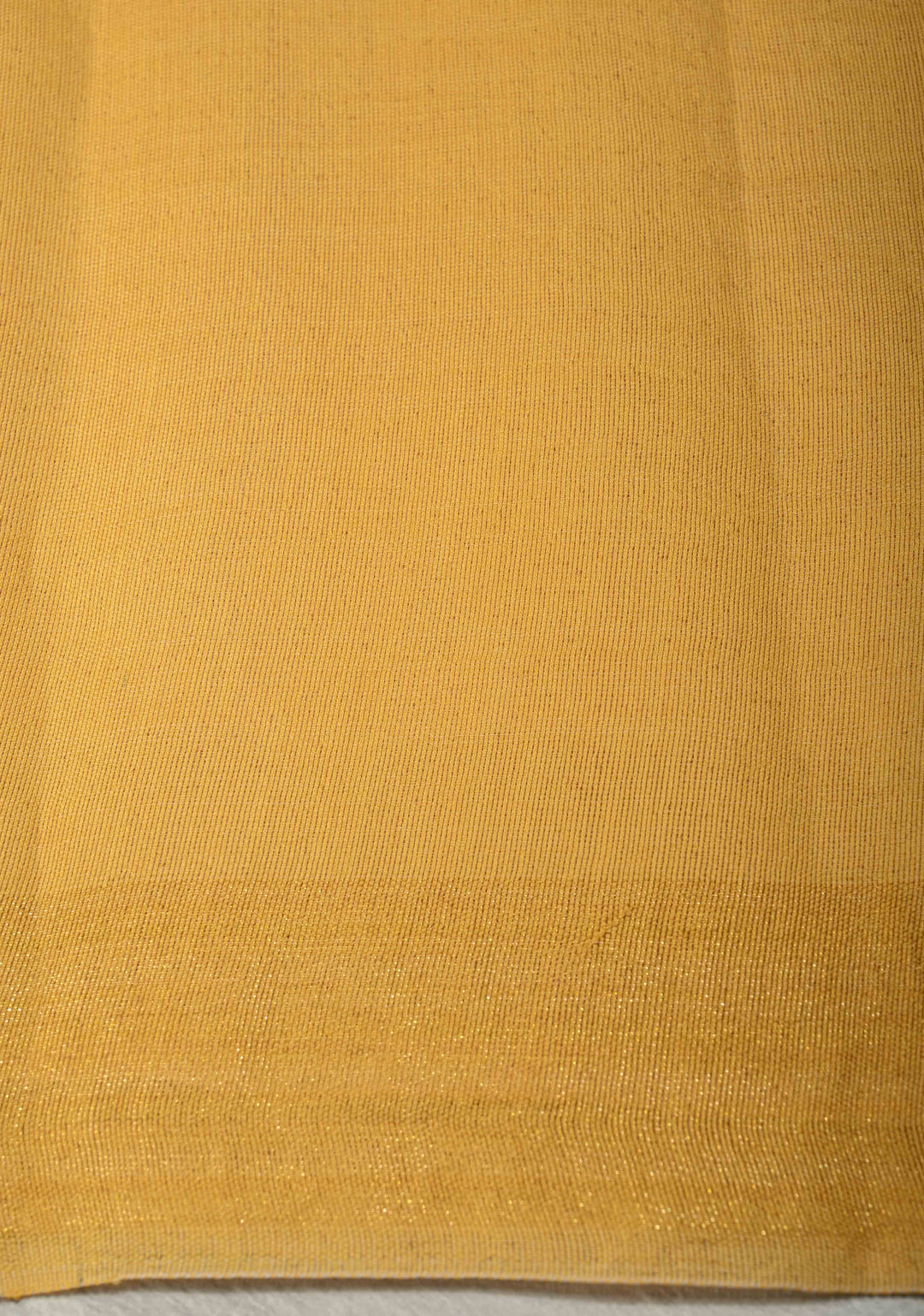 Beige Ahimsa Silk Saree with Muted Zari Border and Long Tassels | SILK MARK CERTIFIED | SHOBITAM