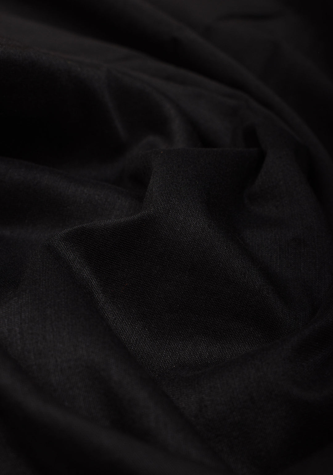 Black Cotton Silk Saree with Maroon Contrast Zari Border and Pallu