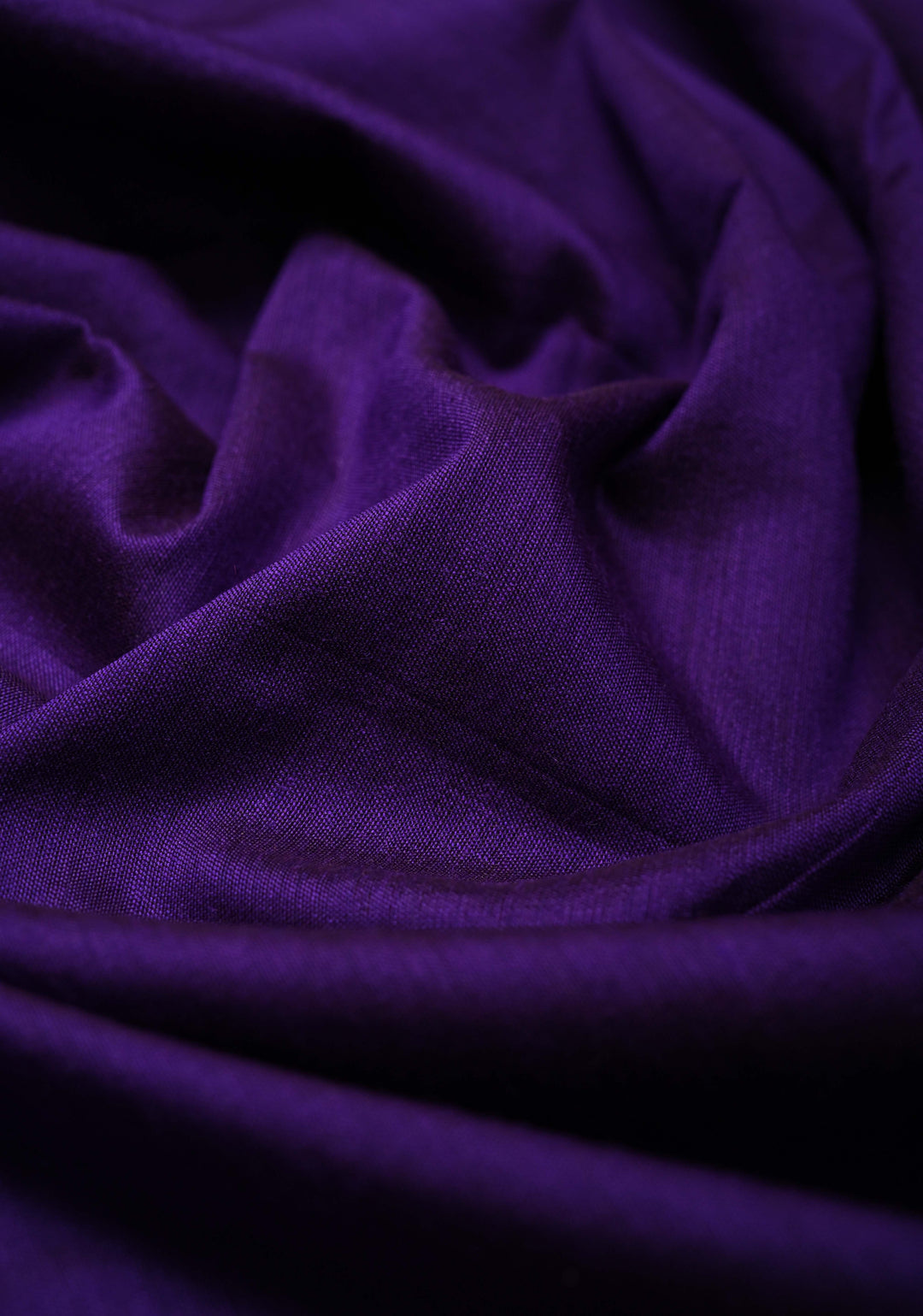 Ink Purple Venkatagiri Cotton Silk Saree with Contrast Zari Border