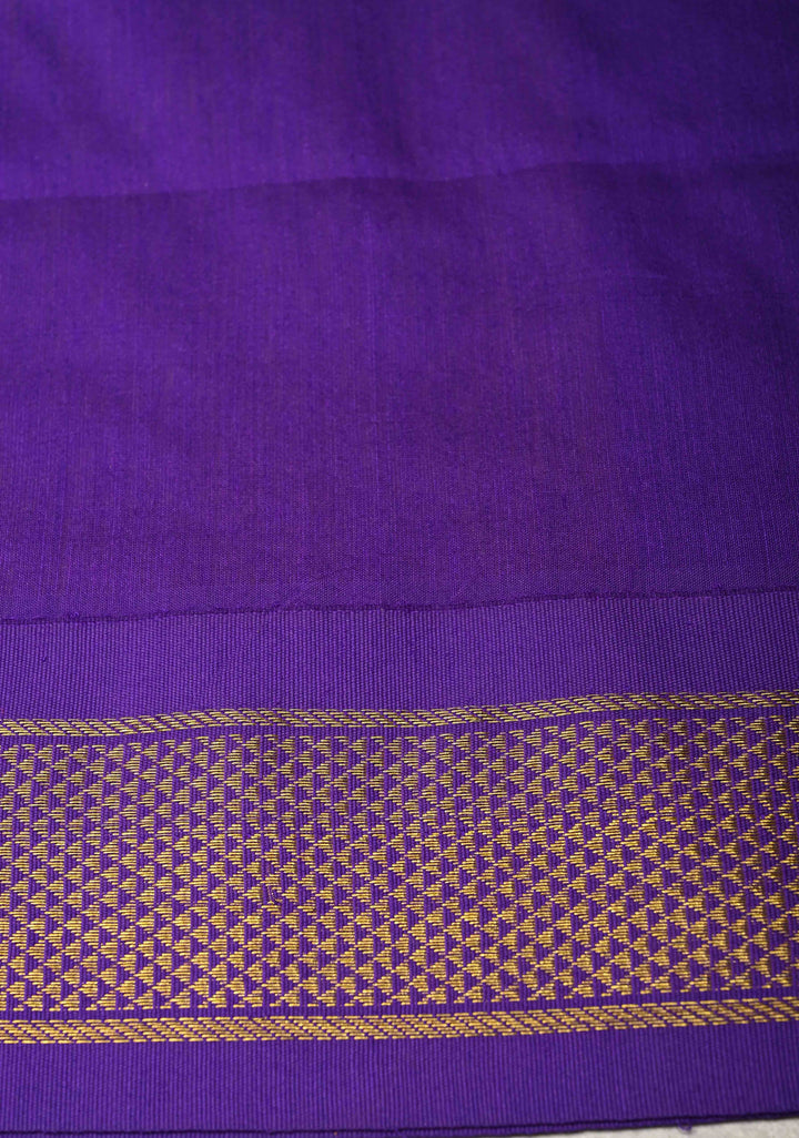 Henna Green Venkatagiri Cotton Silk Saree with Contrast Zari Border