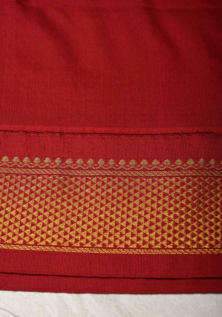 Parrot Green Dual tone Venkatagiri Cotton Silk Saree with Contrast Zari Border