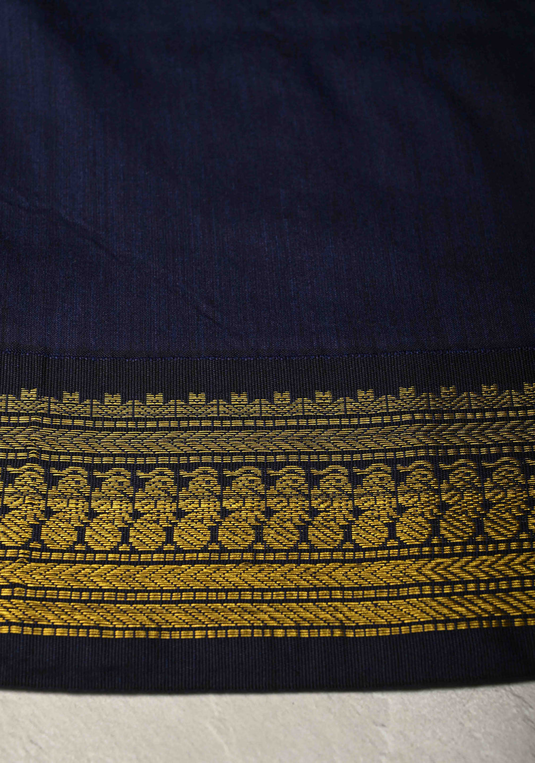 Dusty Amethyst Venkatagiri Cotton Silk Saree with Contrast Zari Border