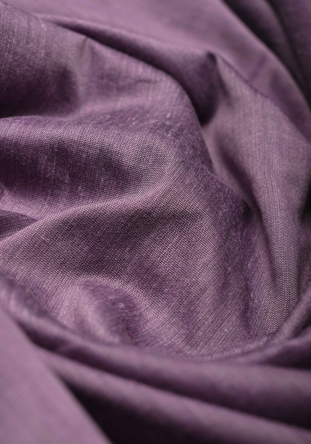Dusty Amethyst Venkatagiri Cotton Silk Saree with Contrast Zari Border