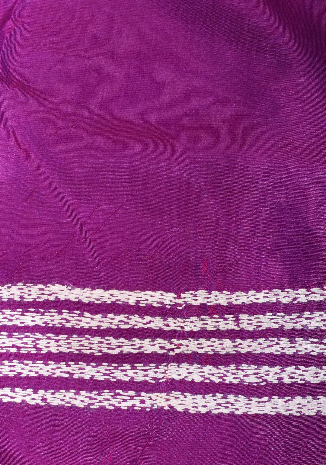 Purple Authentic Butterfly theme Hand kantha embroidery Art Silk Saree