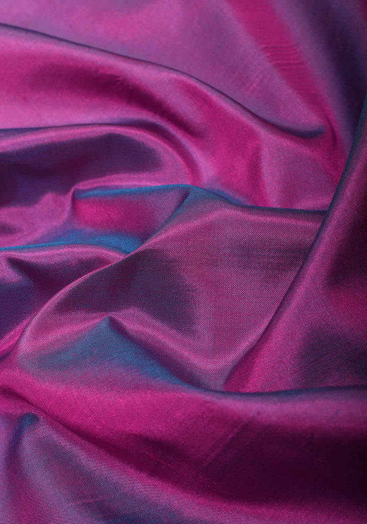 Exquisite Banarasi Katan Silk Saree in Purple Dual tone with Resham Meenakari Border and pallu | SILK MARK CERTIFIED
