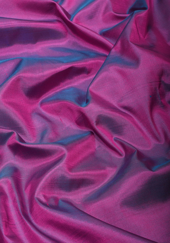 Exquisite Banarasi Katan Silk Saree in Purple Dual tone with Resham Meenakari Border and pallu | SILK MARK CERTIFIED