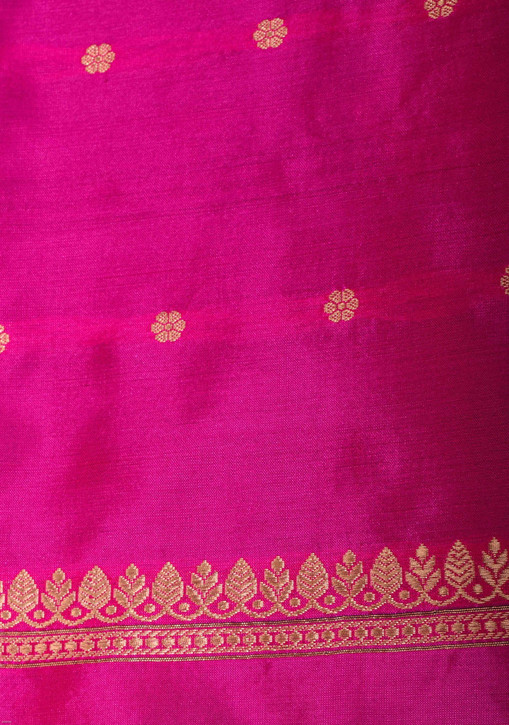 Royal Blue Banarasi Katan Silk Saree with Damask Motifs and Contrast Zari Border| SILK MARK CERTIFIED