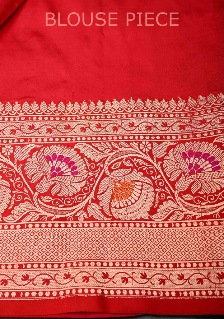 Tea Green Banarasi Katan Silk Saree with Floral Butta And  Meenakari  Border | SILK MARK CERTIFIED