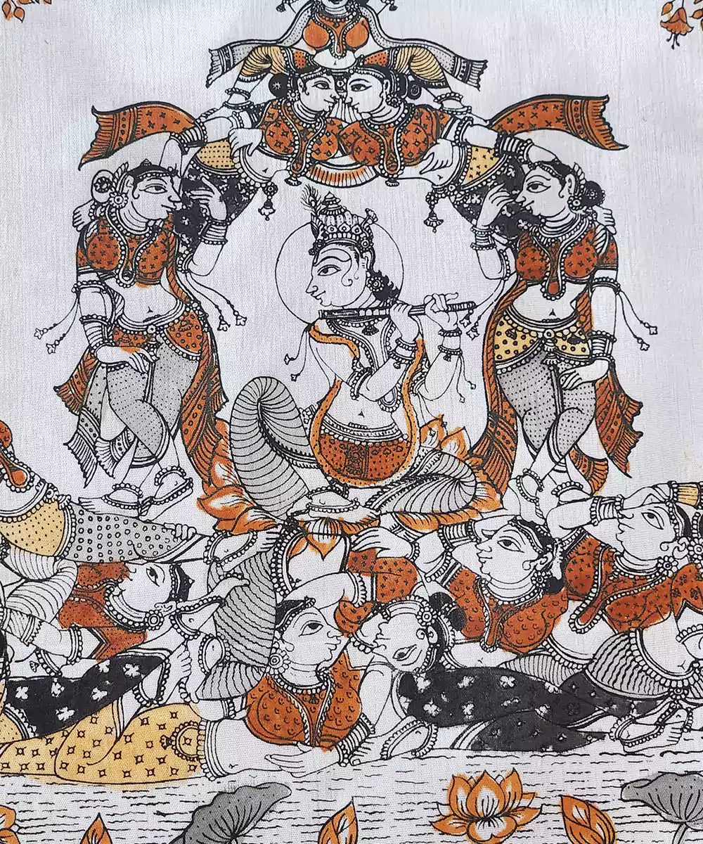 Pattachitra Hand Painted Wall Art on Cloth By 16 x 11.5 Inches (Unframed)