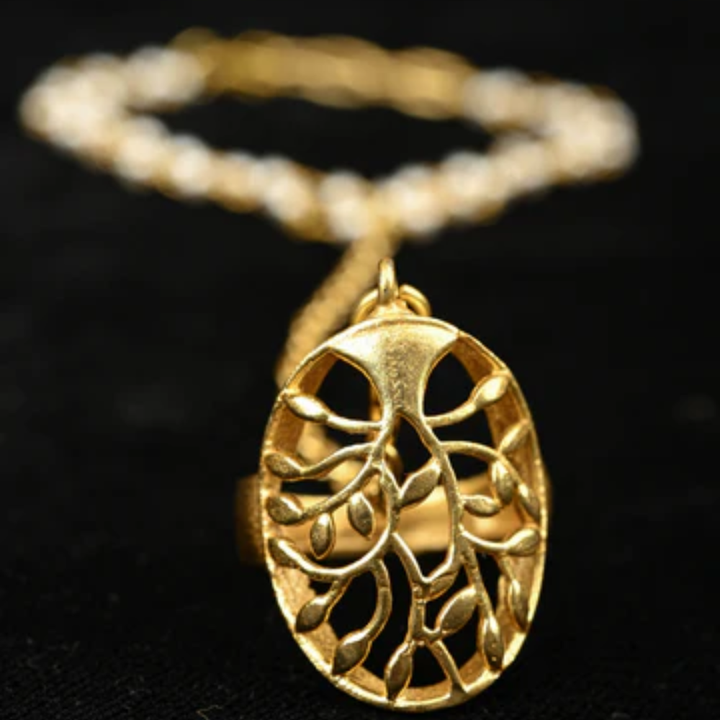 Pearl Golden Ring Bracelet Hathphool | SHOBITAM