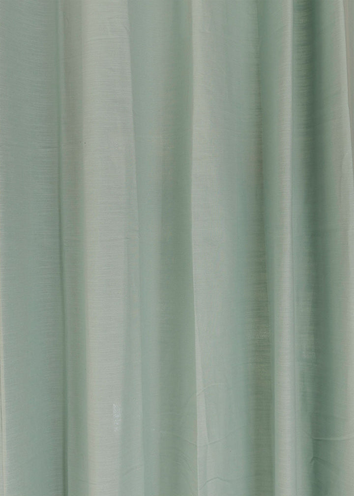 Solid Nile Blue 100% cotton plain curtain for bedroom - Light Reduction - Single Piece | SHOBITAM