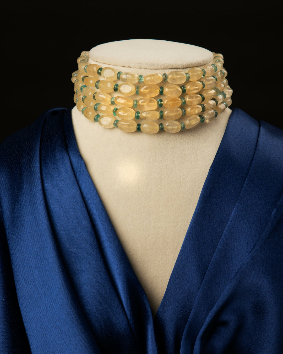 Kanak Valli Choker- Natural Citrine & Aventurine | SHOBITAM