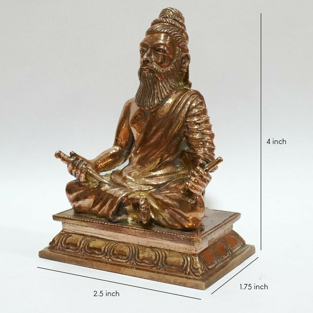 THIRUVALLUVAR PANCHALOHA STATUE -4*2.5*1.75 | SHOBITAM