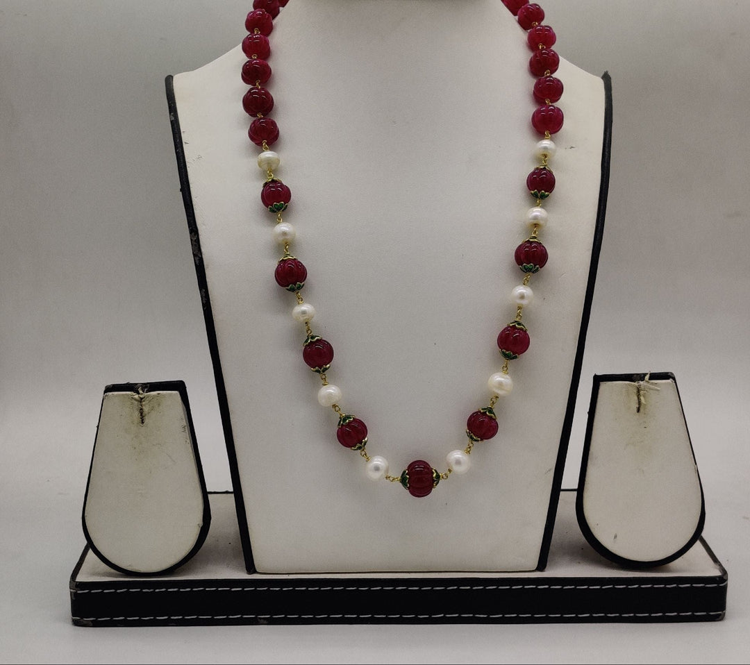 Regal Grace Pearl & Bead Fancy Pendent | SHOBITAM