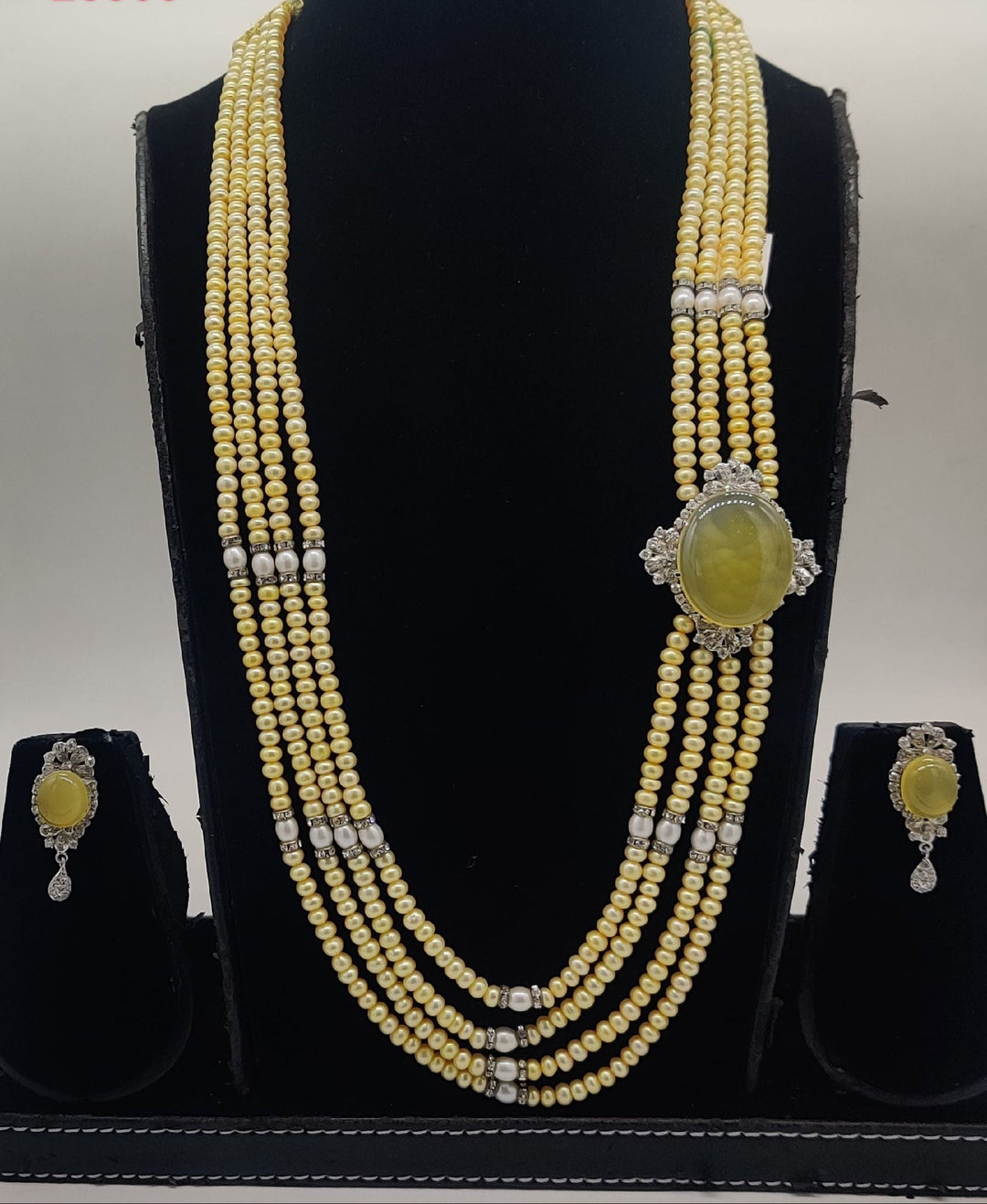 Golden Glow Citrine Pearl Fancy Pendent Set | SHOBITAM