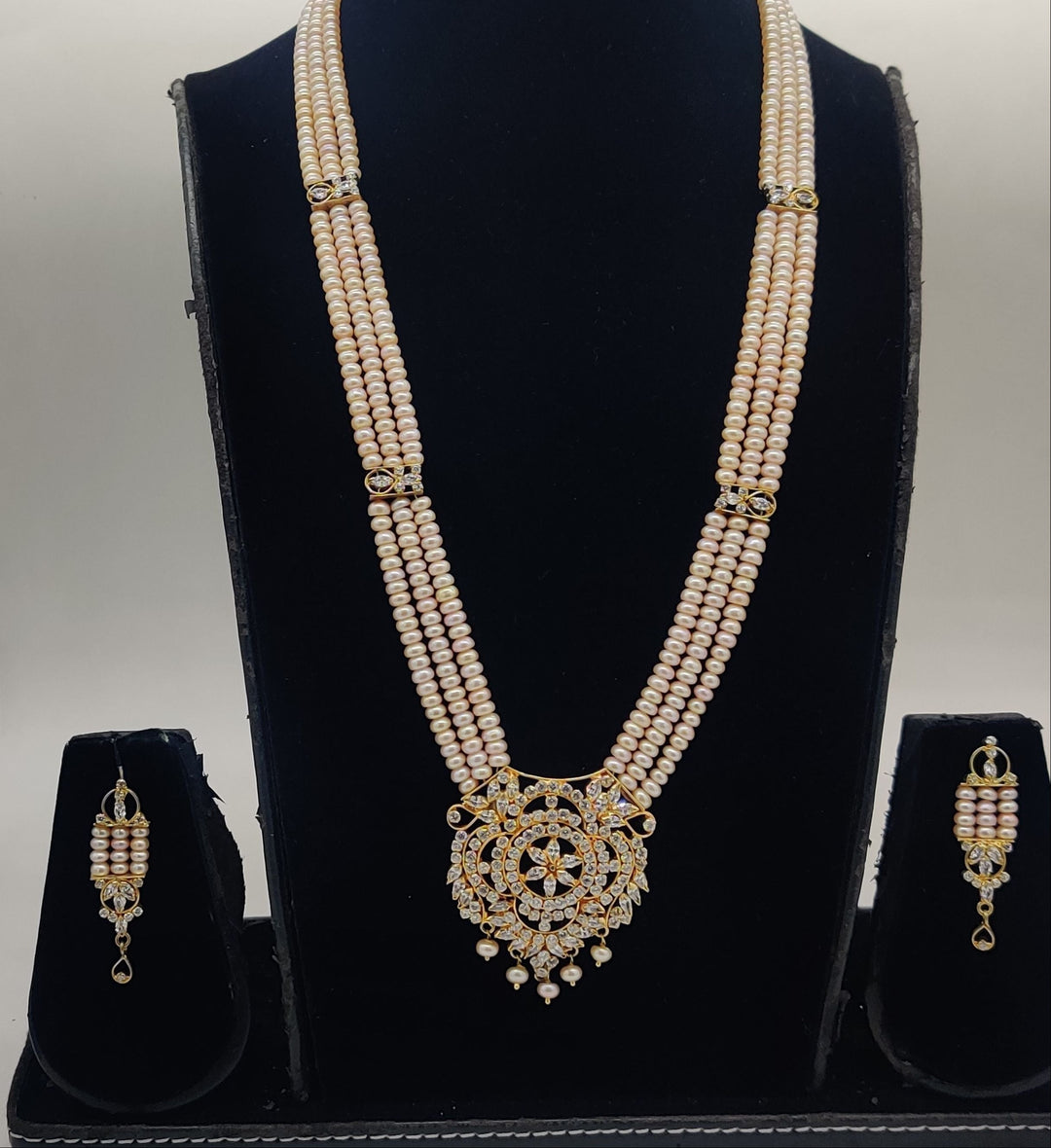 Ivory Bloom Regal Pearl Fancy Pendent Set | SHOBITAM